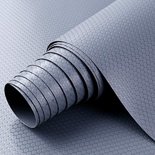 HooTown Shelf Liner Kitchen Cabinet Drawer Mats 23.6 Inch Wide x 32.8 Feet Long, Non Slip EVA Plastic Water Resistant Pad for Bathroom Drawers,Shoe Shelves, Under Sink, Grey