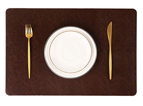 Jovono Faux Leather Placemats (Set of 8)