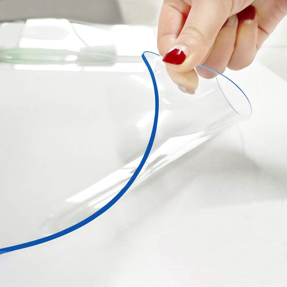 Kitchen Countertop Cover Protector 1.5mm Thick Clear PVC Table Protector 24 x 72 Inch Water Resistant Rectangular Plastic Tablecloth Cover Vinyl Non-Slip Desk Pad for Coffee Table Wedding Table etc