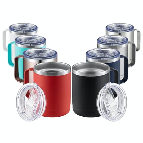 MEWAY 12oz Mix Color Mug With Handle (8 Pack)
