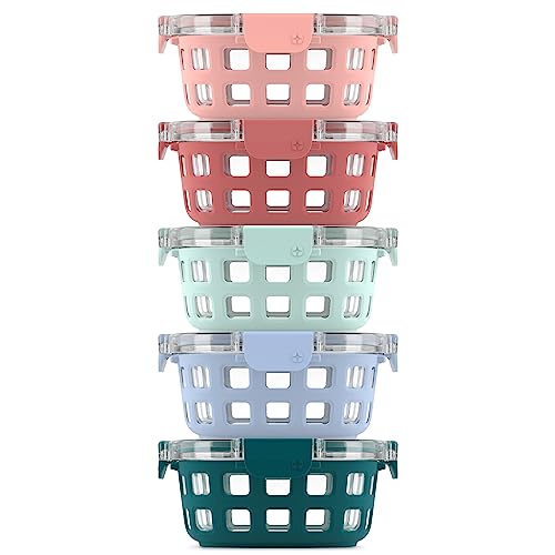 Ello Duraglass 3.4 Cup Round Meal Prep Set