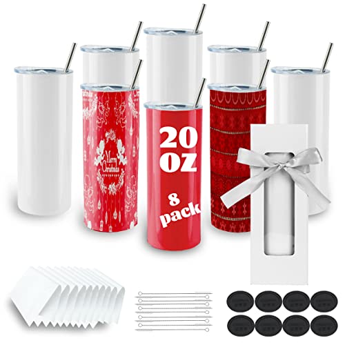 ZONEGRACE 20 oz Straight Sublimation Tumbler