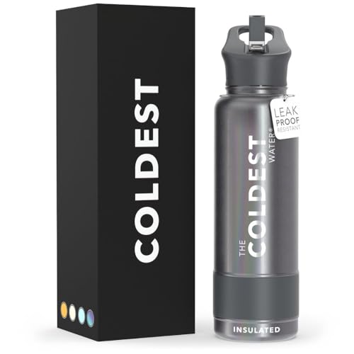 Coldest Insulated Water Bottle with Straw Lid - Stainless Steel Metal Insulated Bottle for Men & Women (Stardust Glitter, 40 oz)