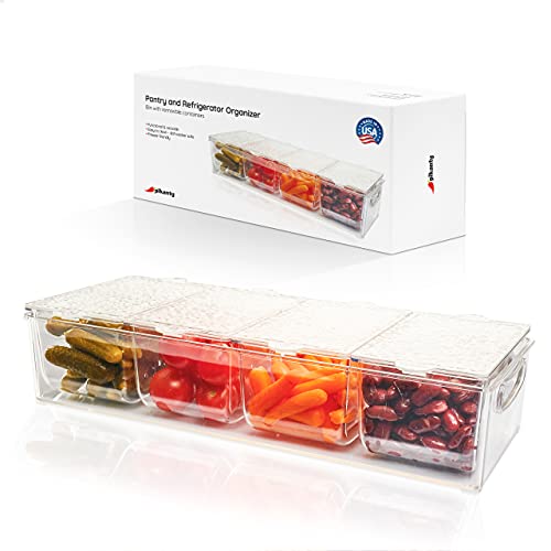 Pikanty Condiment Server with 4 Removable Containers and Lids