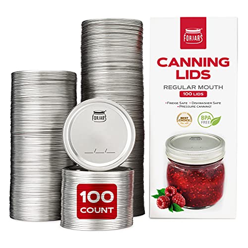 FORJARS - Canning Lids Regular Mouth, 100-Pack