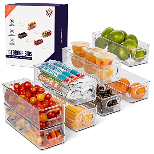 ClearSpace Plastic Pantry Organization and Food Storage Bin  Great Kitchen Organization and Kitchen Storage  Fridge Organizer Bins 8 Pack