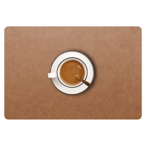 Jovono Faux Leather Placemats (Flaxen)