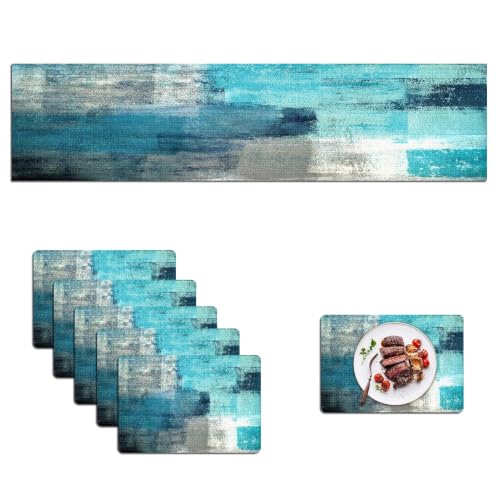 Mcalk Turquoise Runner & Placemats