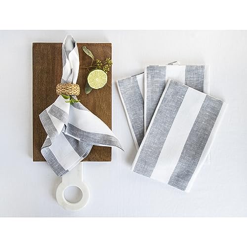 Solino Home Linen Dinner Napkins Cabana Stripe