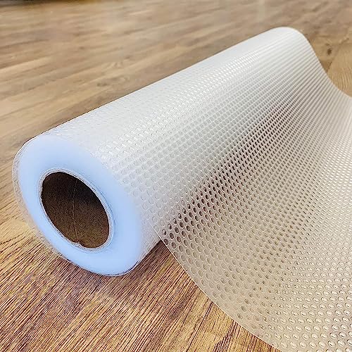 EVALAND 19.6" x 33 FT Non-Slip Shelf Liner (Clear)