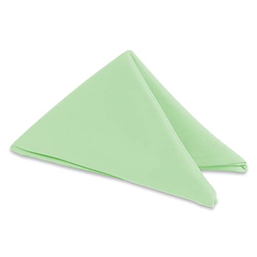 Polyester Cloth Napkins - Washable Soft Table Linens - Durable & Elegant for Dining, Restaurants, Weddings, Events, Rentals, Banquets, & Parties - Premium Quality Set of 100, Mint Green, 20"x20"