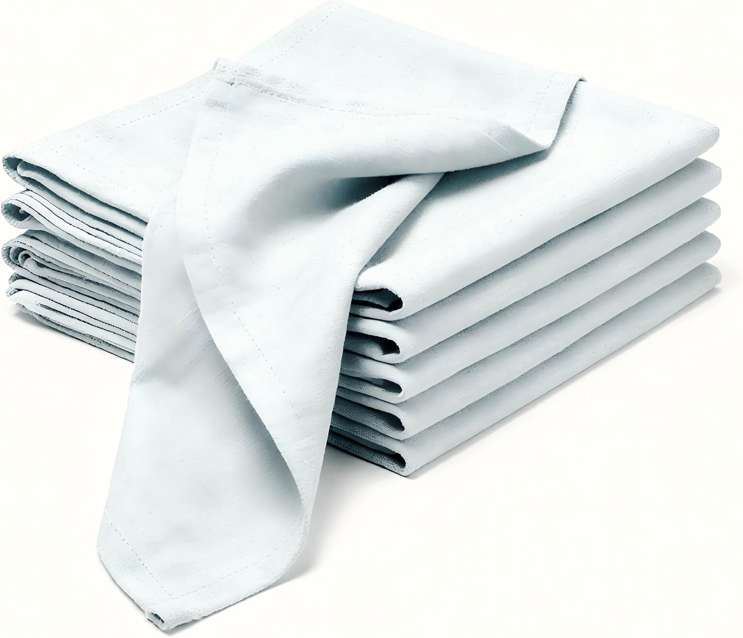 100% Pure Linen Napkins 18 x 18 Inch Baby Blue - Set of 6 Pack