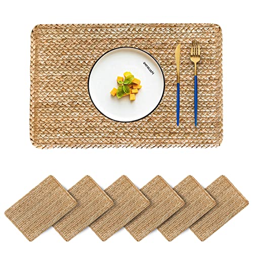CY SISTERS Woven Placemats Set (Rectangular)