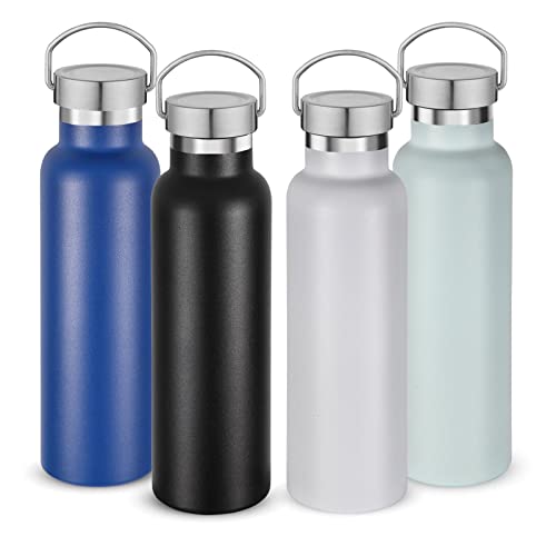 Neihepal 20 oz Insulated Water Bottles (Set of 4, Mix)