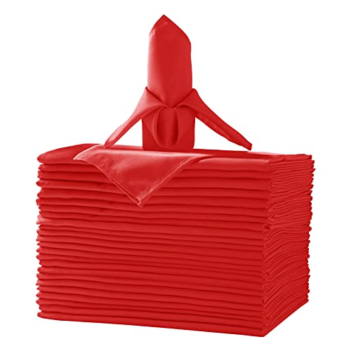 Ascoza 50pcs 17x17 Red Napkins