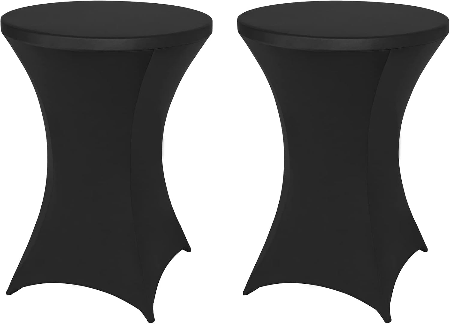 FestiCorp 2 Pack Spandex Black Table Cover