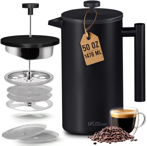Utopia Kitchen 50 Oz French Press (Black)