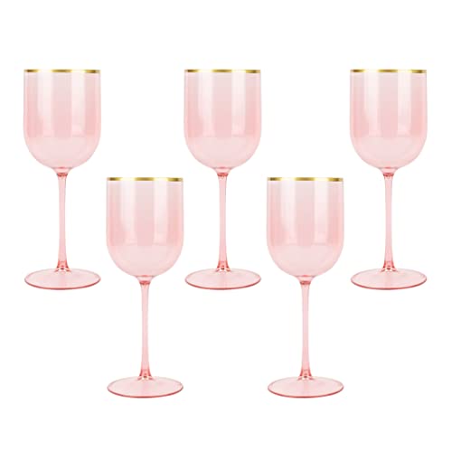 PLASTICPRO Pink Wine Cup (Set of 10)