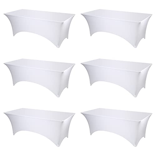 BRILLMAX White 8ft Fitted Spandex Covers