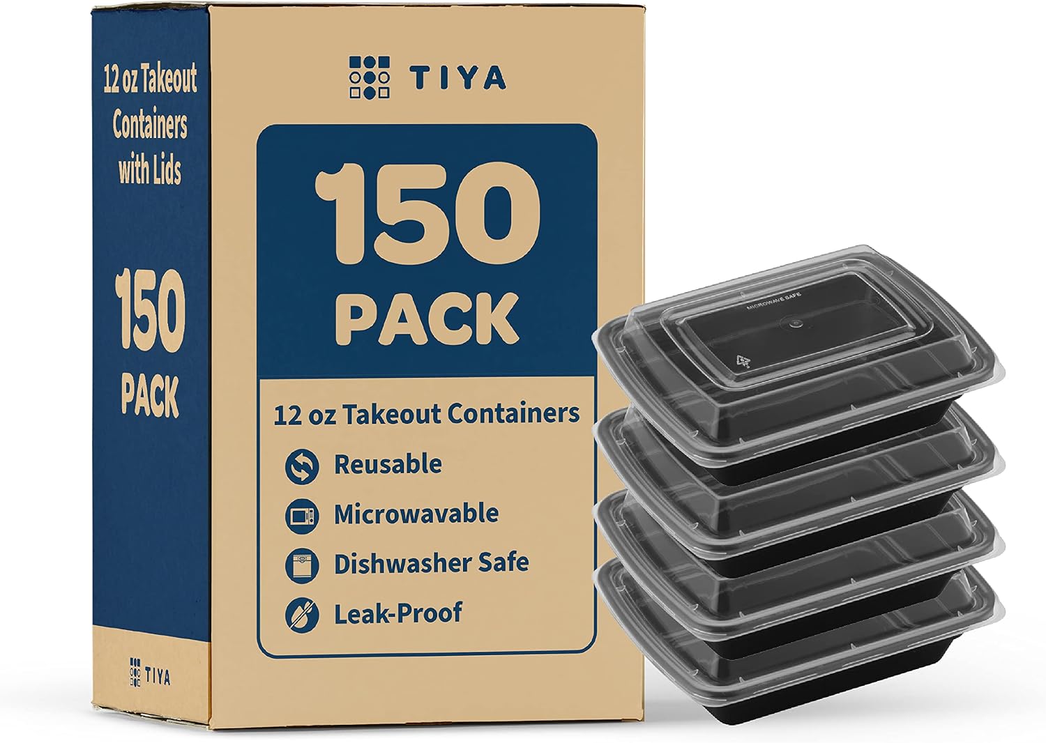 TIYA 12 oz Bulk 150 Pack