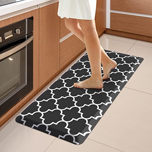 WISELIFE Anti Fatigue Floor Mat (17.3" x 39", Black)