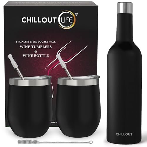 CHILLOUT LIFE 12 oz Wine Tumblers (2-Pack)