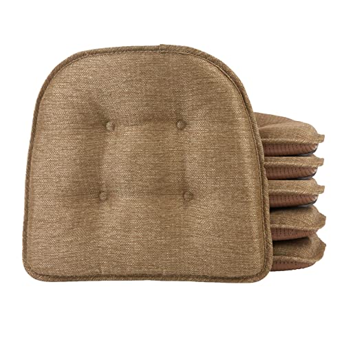 Non-Slip Chair Cushions, Assembled in USA, U-Shaped Skid-Proof Seat Pads for Dining Room, Kitchen, Office, 15"x16"