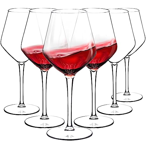 Plastic Wine Glasses Set of 6(15oz) |Unbreakable Wine Glasses with Stem|100% Tritan & BPA Free |Dishwasher Safe| Awesome For Pool, Beach, Travel, Pool, Camping, Beach, Picnic, Everyday Use.