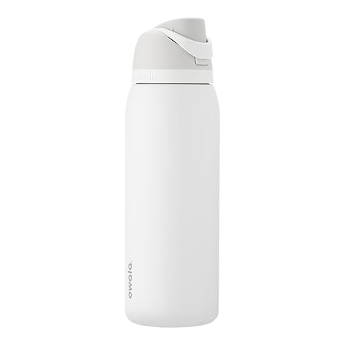 Owala FreeSip Insulated Stainless Steel Water Bottle with Straw, BPA-Free Sports Water Bottle, Great for Travel, 40 Oz, Shy Marshmallow