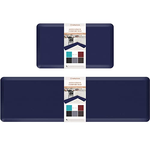 HappyTrends Anti-Fatigue 2‑Mat (Navy)