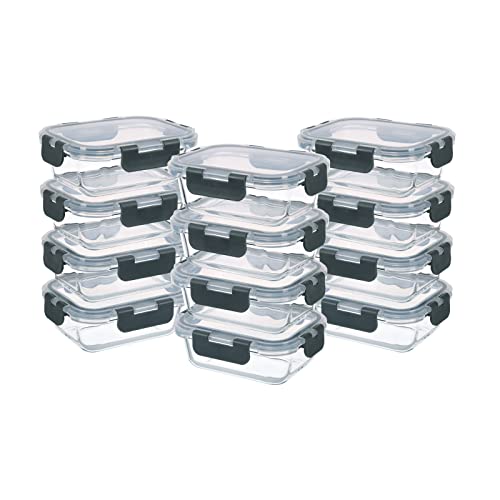 GULFLIN 24-Piece Glass Food Storage Containers