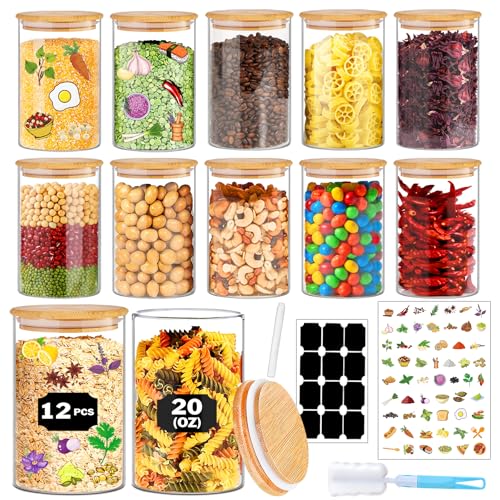 Glass Jars with Bamboo Lids 20 oz
