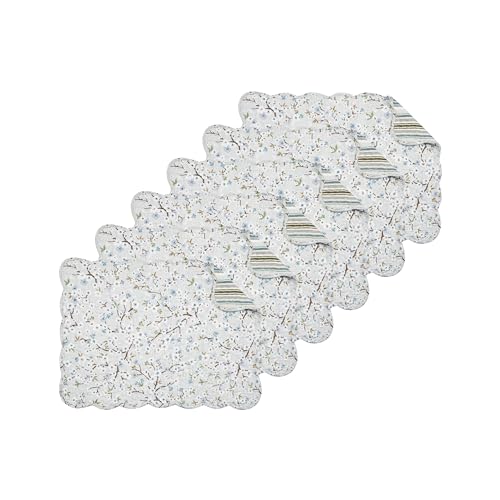 C&F Home Serenity Reversible Scalloped Quilted Floral