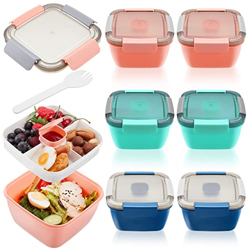 Tessco 6‑Pack 50oz Salad Containers