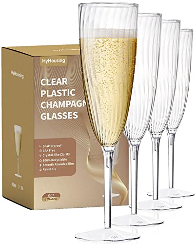 48 Plastic Champagne Flutes (HyHousing)