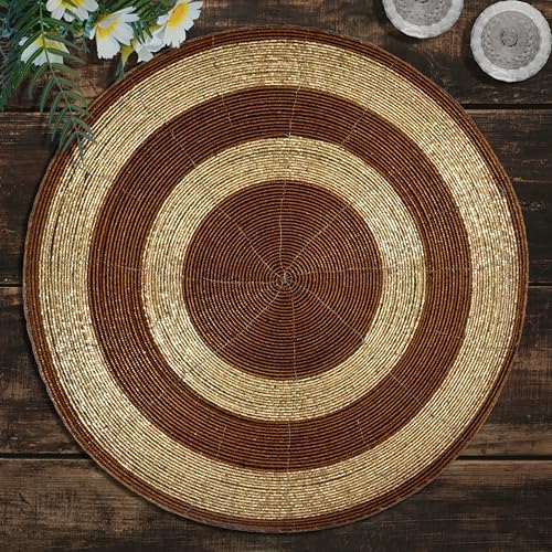 Decozen Beaded Round Placemats