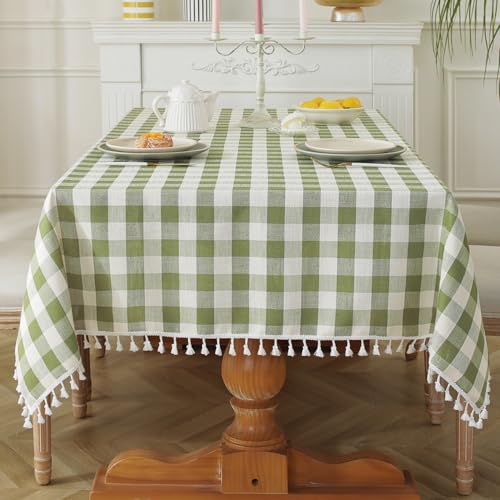 Laolitou Checkered Tablecloth 102" (Green)