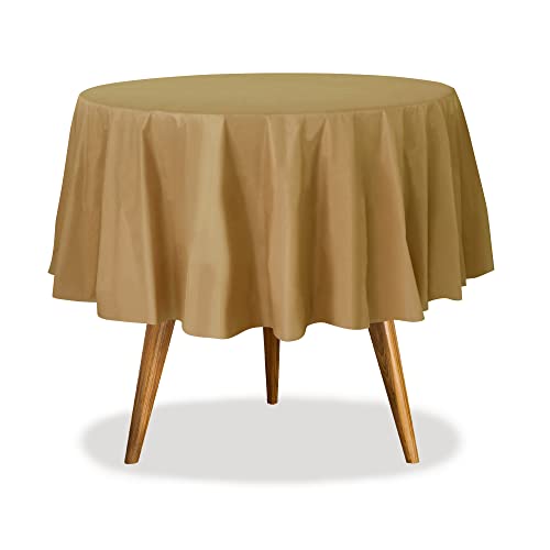 Gold Disposable Plastic Tablecloth (Pack)