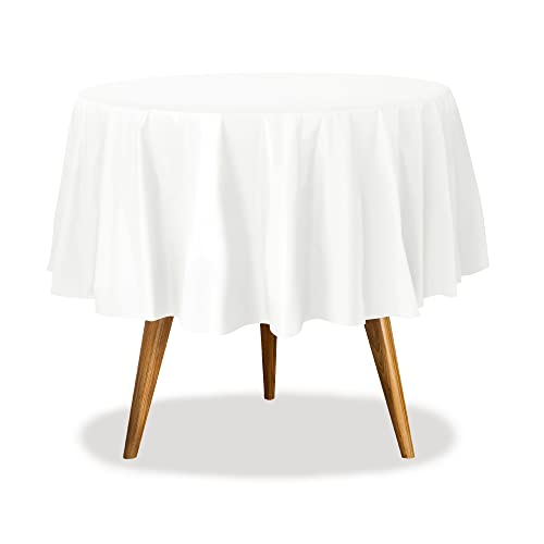 White Disposable Plastic Tablecloth