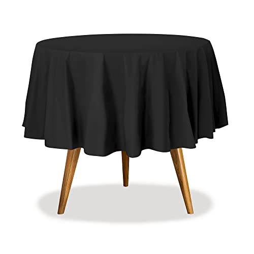 Black Disposable Plastic Tablecloth (Pack)