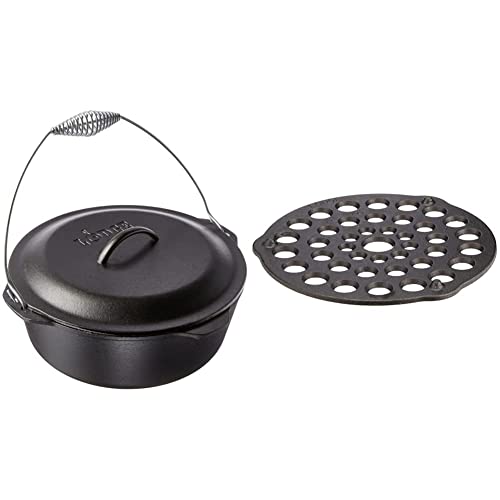 Lodge Cast Iron Dutch Oven and Trivet Bundle (9 Quart)