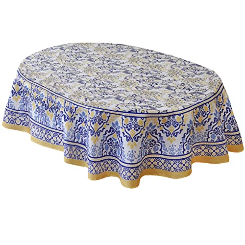 Home Bargains Plus Oval Fabric Tablecloth