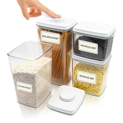 Bop Top | Airtight Meal Prep Containers with Lids | Food Storage Container Sets | Snack and Overnight Oats Fridge Organizer | Pantry and Kitchen Organization