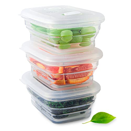 Premium Silicone Collapsible Containers (3 Pack)