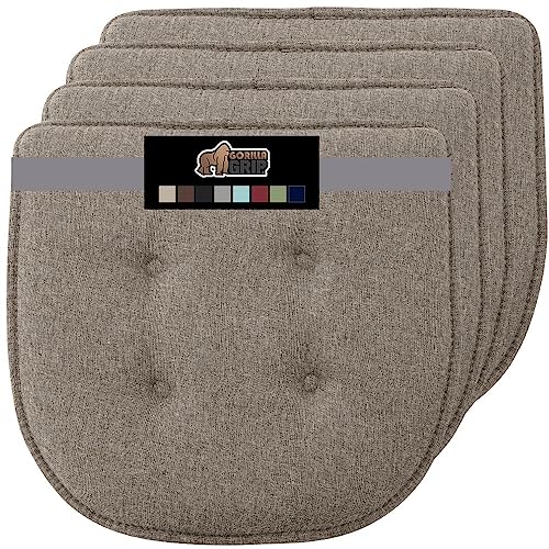 GORILLA GRIP Tufted Chair Cushions (16x17)