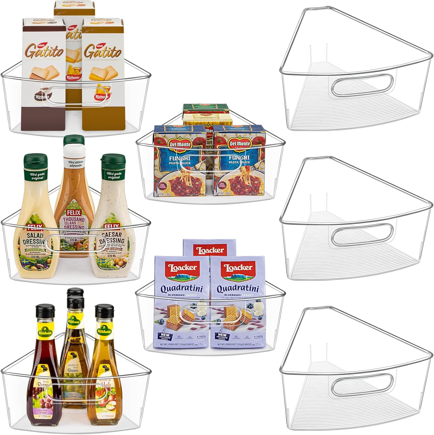 JEISSLIA Lazy Susan Bins