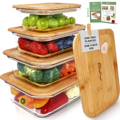 EcoPreps Bamboo Lid Set (4 Pack)