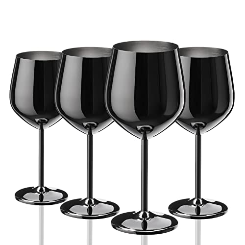 WOTOR Black Stainless Steel 18oz (Set of 4)
