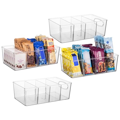 ClearSpace Divided Pantry Bin (4-Pack)