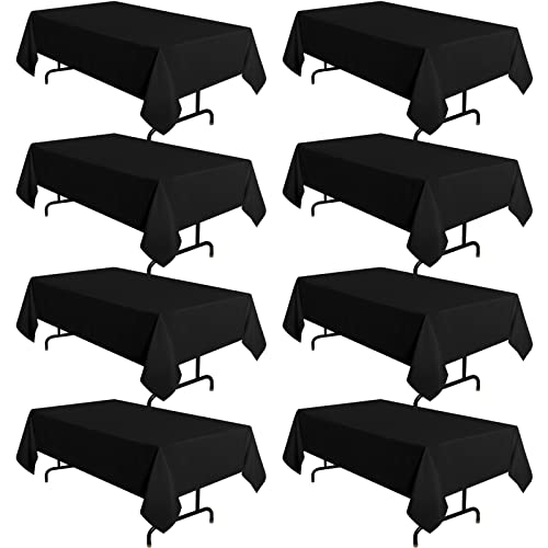 sancua 8 Pack Black Tablecloth